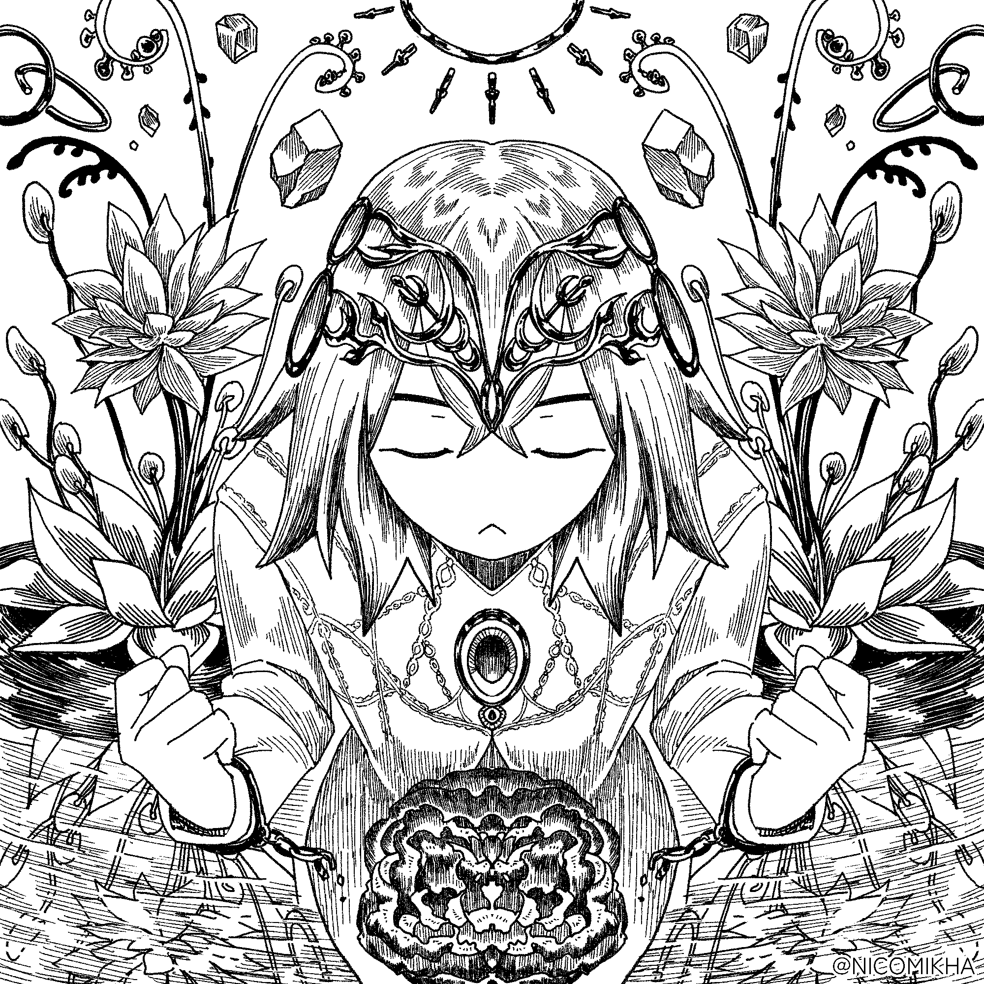 Owl mandala illustration