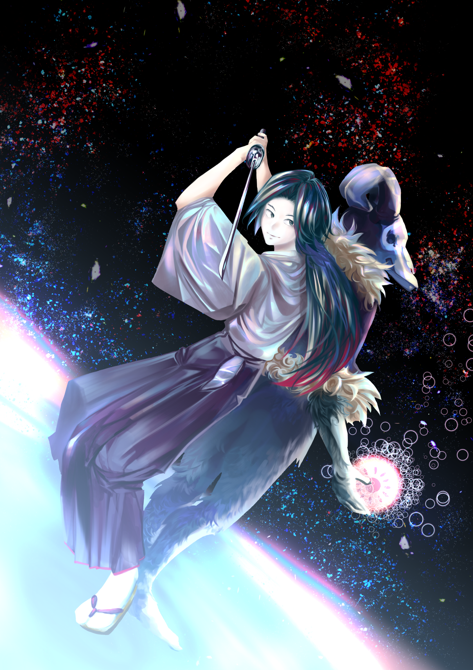 A Bolha de Sol samurai character art